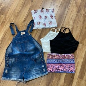 Jean Short Over All’s and Cute Tops